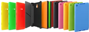 Colorful Smartphone Cases Display PNG image