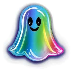 Colorful Snapchat Ghost PNG 06272024