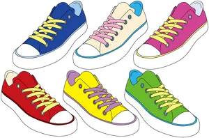 Colorful Sneakers Collection PNG image