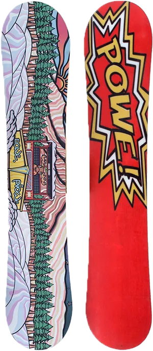 Colorful Snowboard Designs