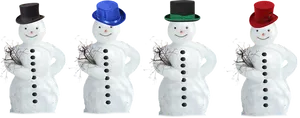 Colorful Snowmen Hats