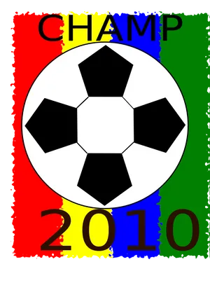 Colorful Soccer Ball Champion2010 PNG image