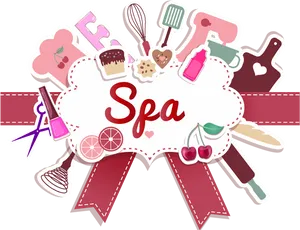 Colorful Spa Concept Collage PNG image