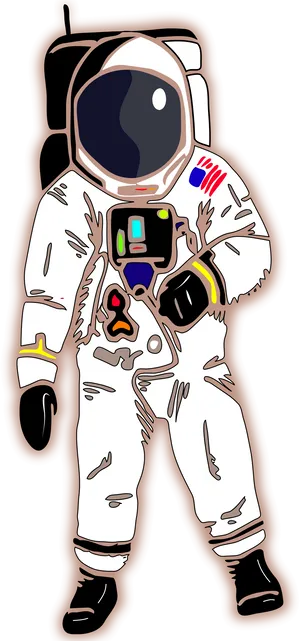 Colorful Space Suit Astronaut PNG image