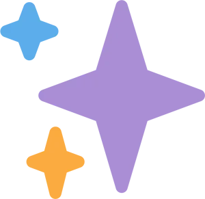 Colorful Sparkle Emoji Illustration PNG image