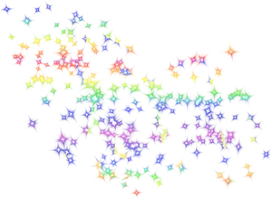 Colorful Sparkling Stars Glitter