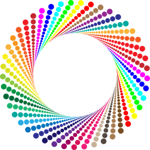 Colorful Spiral Dots Abstract PNG image