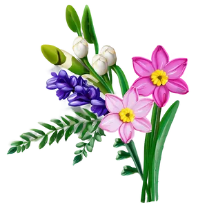 Colorful Spring Blooms Png 06272024 PNG image