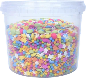 Colorful Sprinklesin Container PNG image