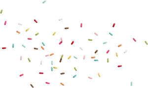 Colorful Sprinkleson Black Background PNG image