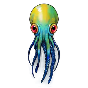 Colorful Squid Drawing Png Djc77 PNG image