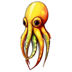 Colorful Squid Drawing Png Gfm37 PNG image
