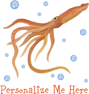 Colorful Squid Illustration PNG image