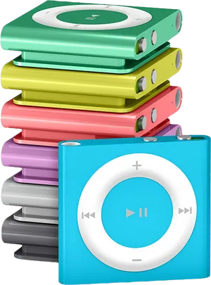 Colorful Stackedi Pod Shuffle Collection PNG image