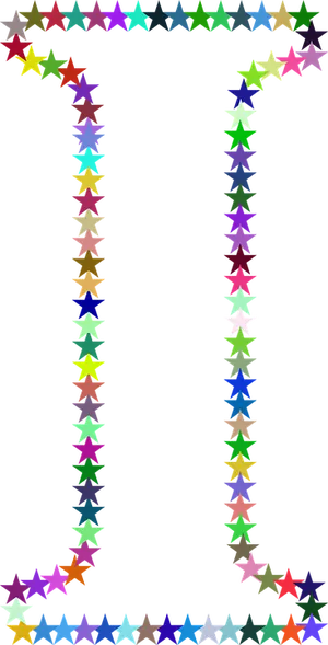 Colorful Star Border Design