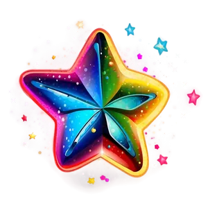 Colorful Star Cute PNG 06122024