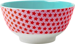 Colorful Star Pattern Bowl PNG image