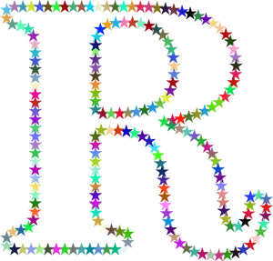 Colorful_ Star_ Patterns_ Forming_ Letters PNG image