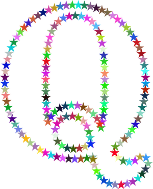 Colorful Star Spiral PNG image