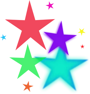 Colorful_ Stars_ Clipart PNG image