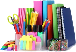 Colorful Stationery Collection PNG image