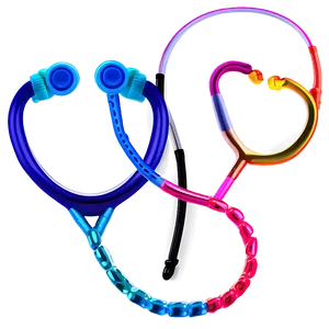 Colorful Stethoscope Heart Png 19 PNG image