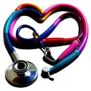 Colorful Stethoscope Heart Png 45 PNG image