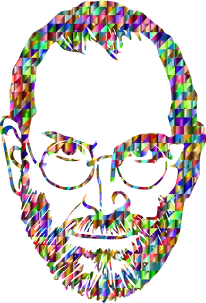 Colorful Steve Jobs Silhouette PNG image