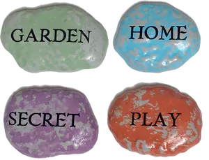 Colorful Stones With Words PNG image