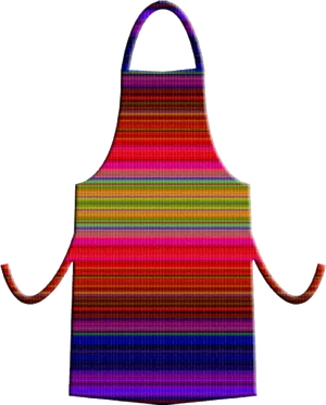 Colorful Striped Apron PNG