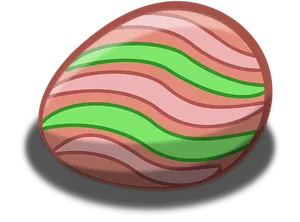 Colorful Striped Easter Egg
