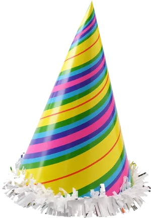 Colorful Striped Party Hat PNG image