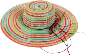 Colorful Striped Sombrero Hat PNG image