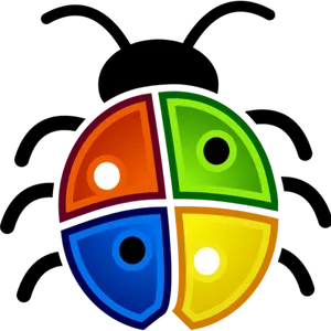 Colorful Stylized Ladybug Graphic PNG image