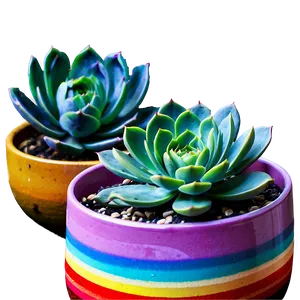 Colorful Succulents Mix Png Kbj34 PNG image