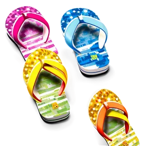 Colorful Summer Flip Flops PNG Ohl