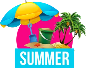 Colorful Summer Vacation Graphic