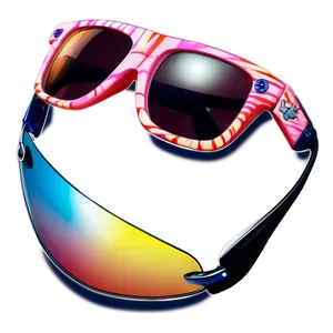 Colorful Sunglasses Floating Design PNG image