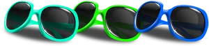 Colorful Sunglasses Row PNG image