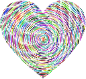 Colorful Swirl Heart Pattern