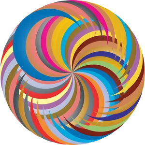 Colorful Swirling Circle Abstract PNG image