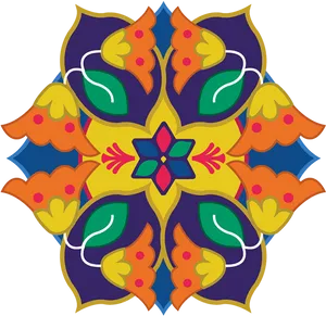 Colorful_ Symmetrical_ Rangoli_ Design.png PNG image
