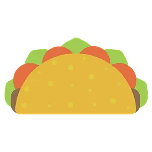 Colorful Taco Emoji Graphic PNG image