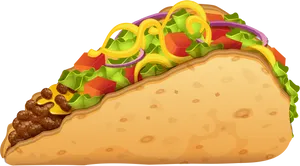 Colorful Taco Illustration