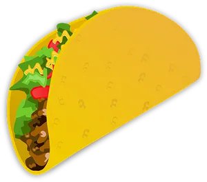 Colorful Taco Illustration PNG image