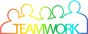Colorful Teamwork Graphic PNG