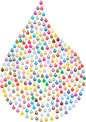 Colorful Tear Drops Pattern PNG image