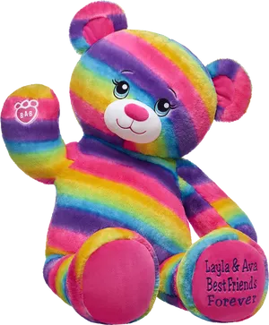 Colorful Teddy Bear Plush Toy PNG image