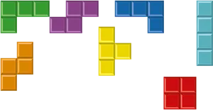 Colorful_ Tetris_ Blocks_ Floating PNG image