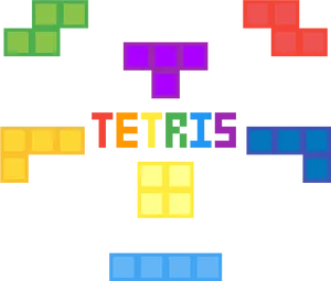Colorful Tetris Blocks Graphic PNG image